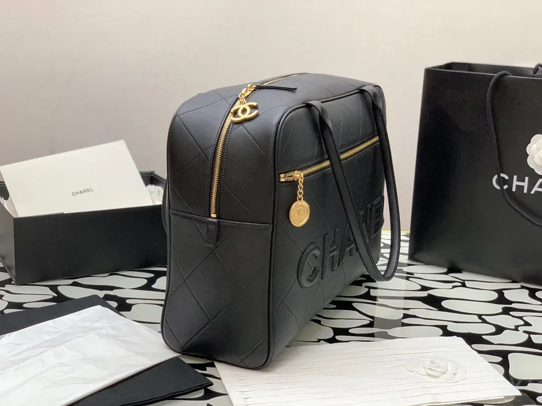 Chanel Maxi Bowling Bag Black / Chanel Maxi Bowling Bag Black /