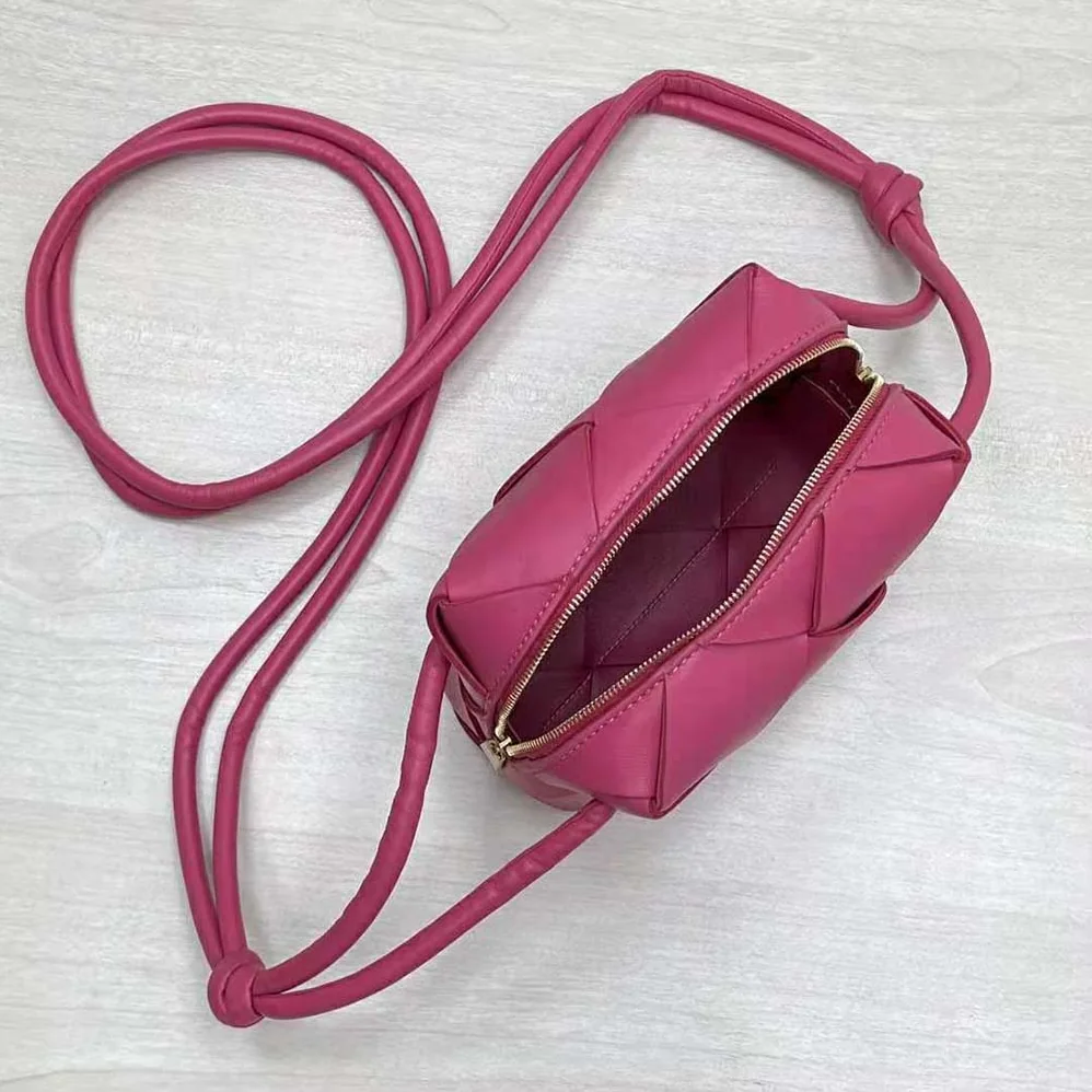 Bottega Veneta Mini Cassette Camera Bag for Women in Rose Bottega Veneta Mini Cassette Camera Bag for Women in Rose