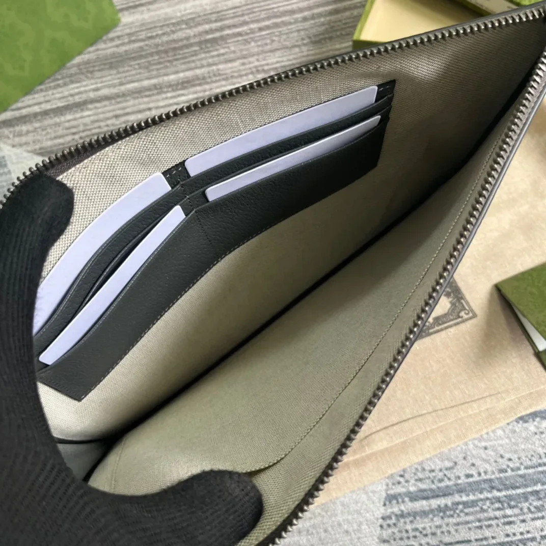 Gucci GG Marmont Pouch in Grey Black Hardware
