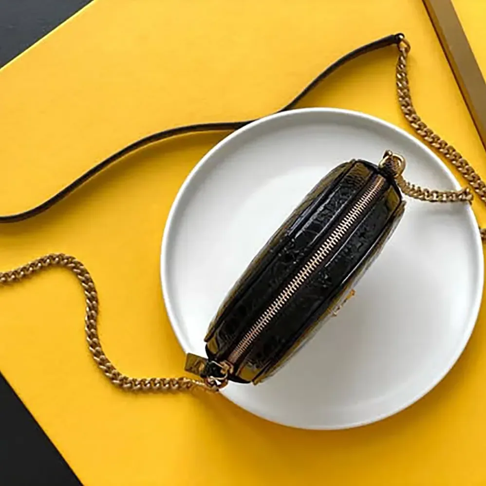 Saint Laurent YSL Vinyle Round Camera Bag in Black for Women