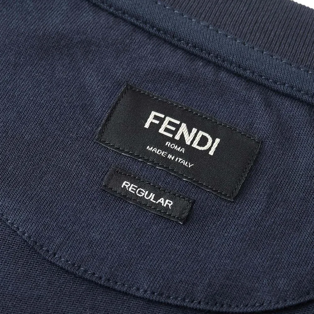 Fendi Dark Blue Cotton T for Men in shirt