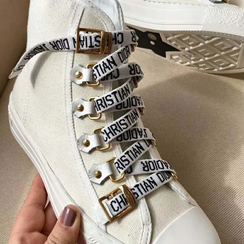 Dior Shoes High-Top Trainer in White Canvas for Women in White Dior Shoes High-Top Trainer in White Canvas for Women in White