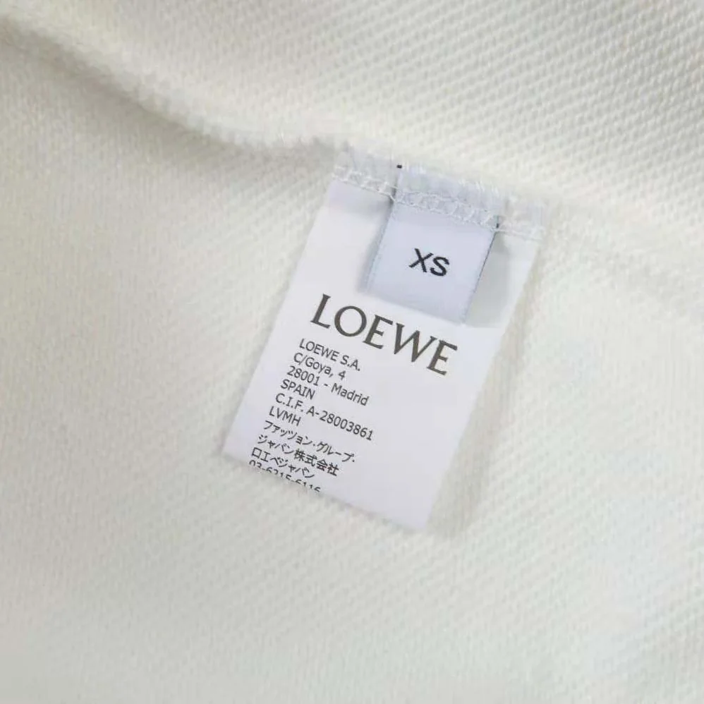 Loewe Relaxed Fit Hoodie in Cotton for Men in White
