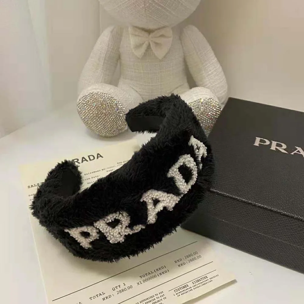 Prada Terrycloth Headband with A Beguiling Rounded Design for Women Prada Terrycloth Headband with A Beguiling Rounded Design for Women