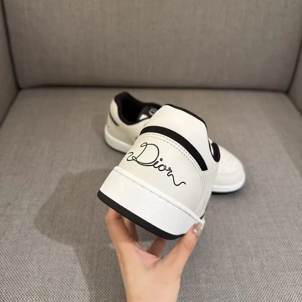 Dior B27 Uptown Low-Top Sneaker White and Black Smooth Calfskin H069 for Unisex