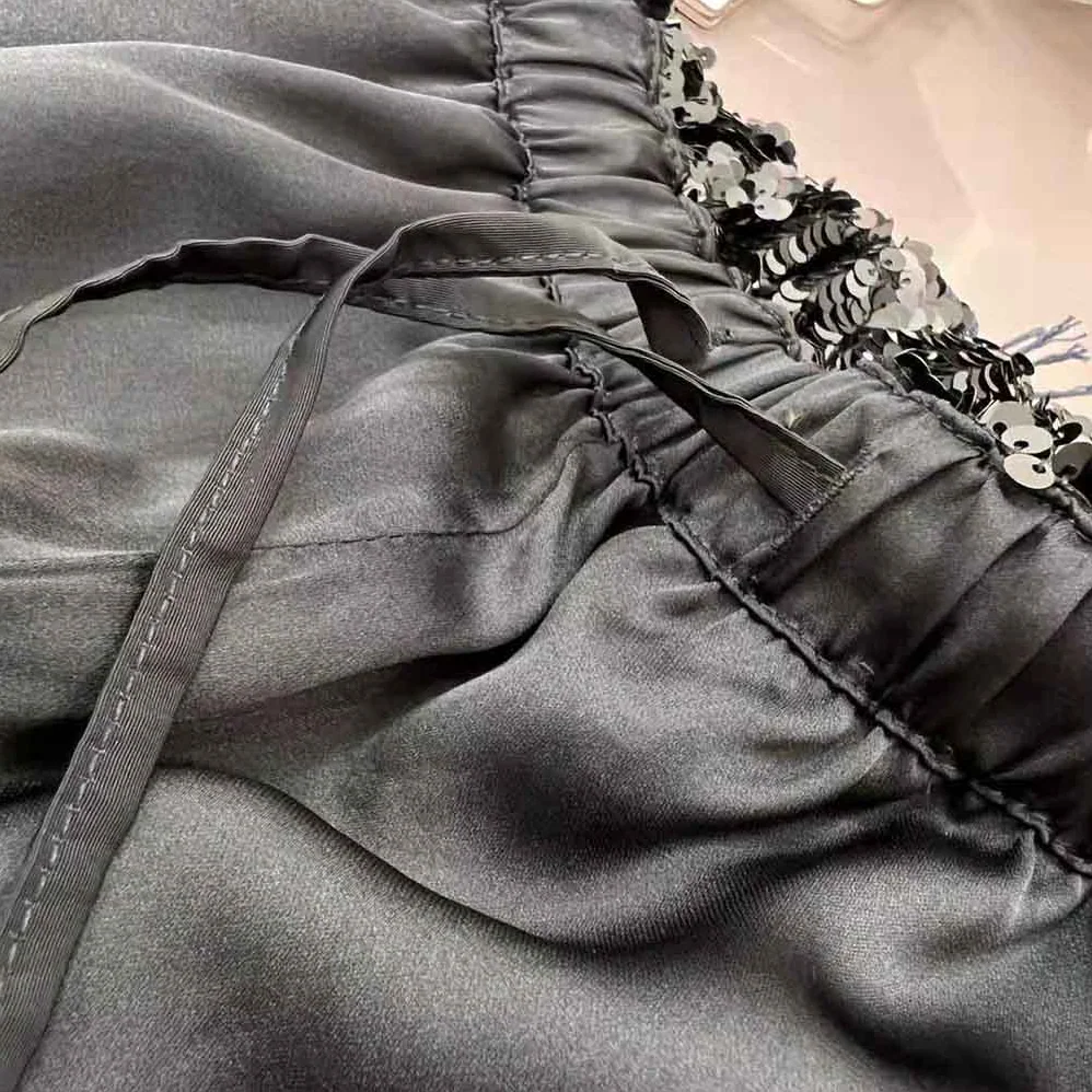 Prada Sparkling Sequin Chiffon Shorts with Sporty Allure for Women Prada Sparkling Sequin Chiffon Shorts with Sporty Allure for Women