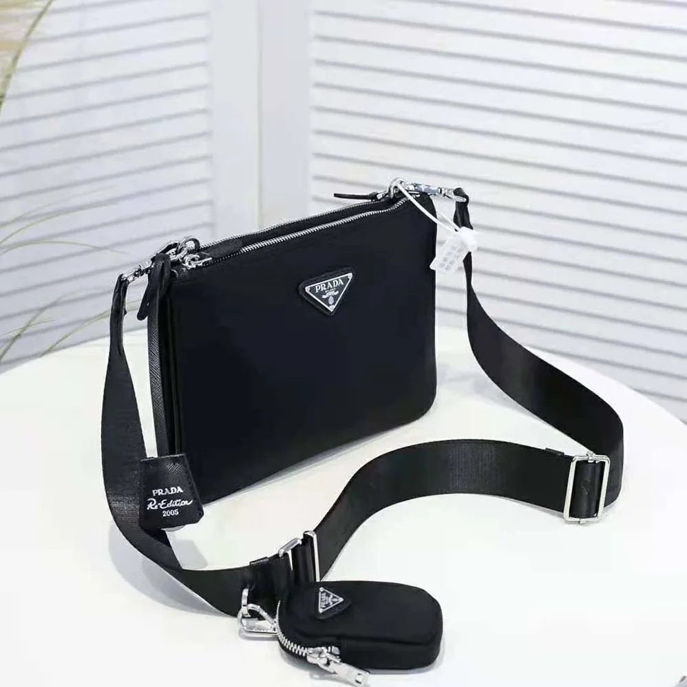 Prada Nylon Re-Edition 2000 Shoulder Bag for Women in Black