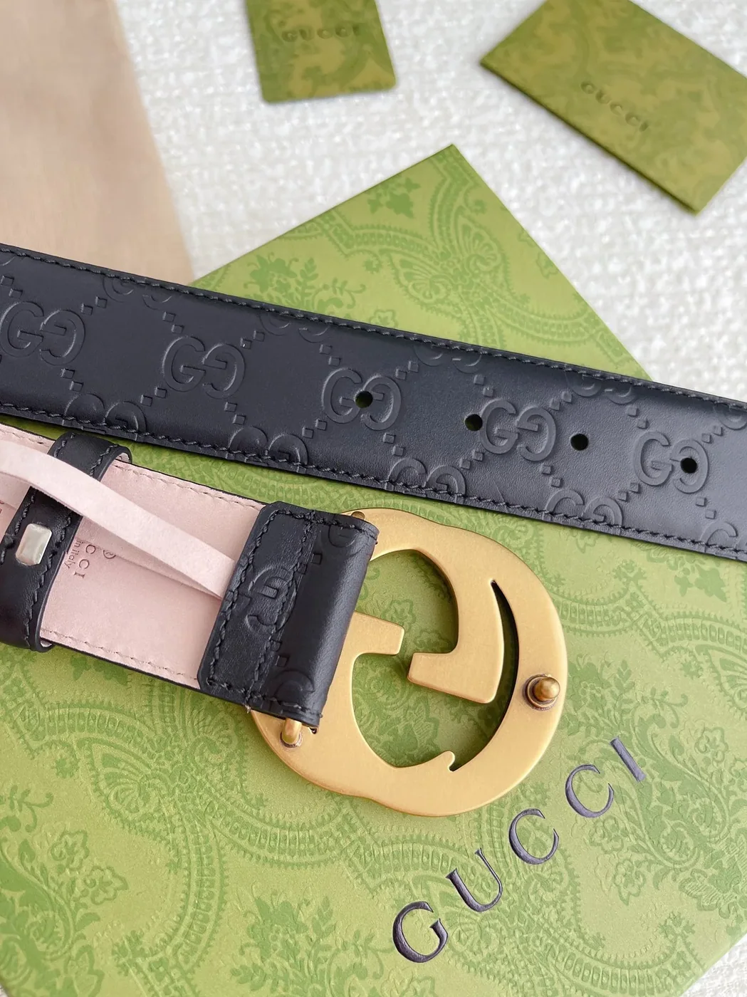 Gucci GG Marmont Embossed Monogram Belt Black Gucci GG Marmont Embossed Monogram Belt Black