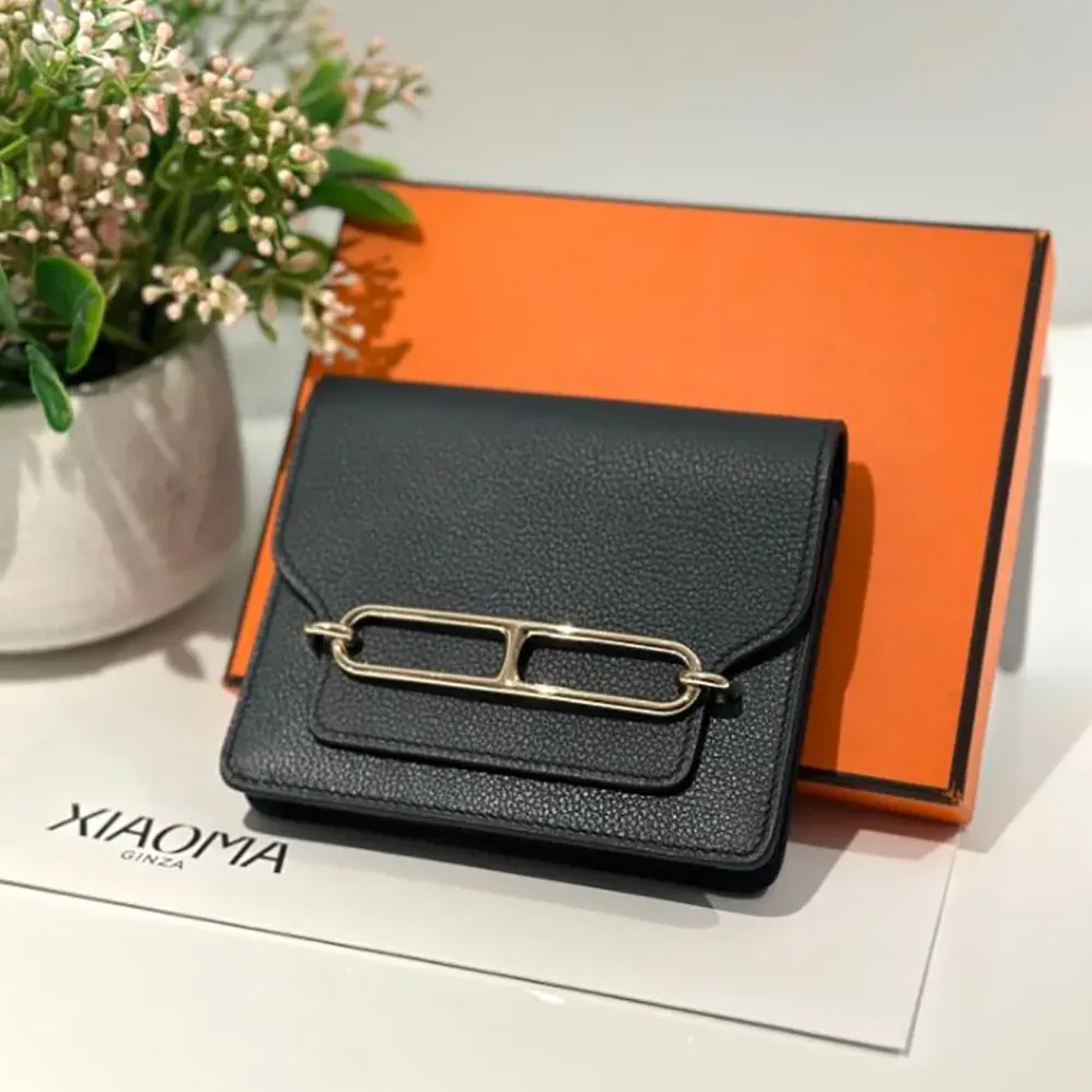 Hermes Roulis Slim Wallet for Women in Black Hermes Roulis Slim Wallet for Women in Black