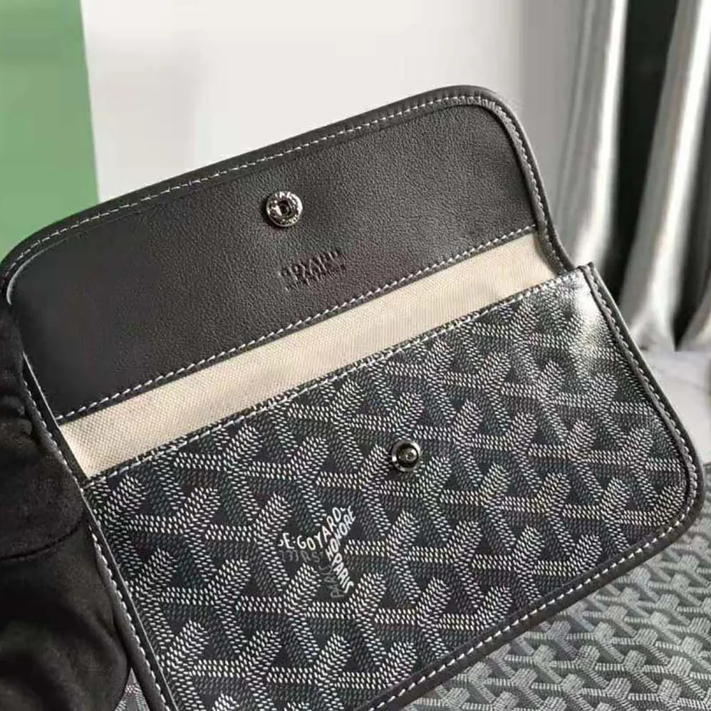 Goyard Sac Saint Louis GM in Goyardine Canvas & Chevroches Calfskin for Women in Silver