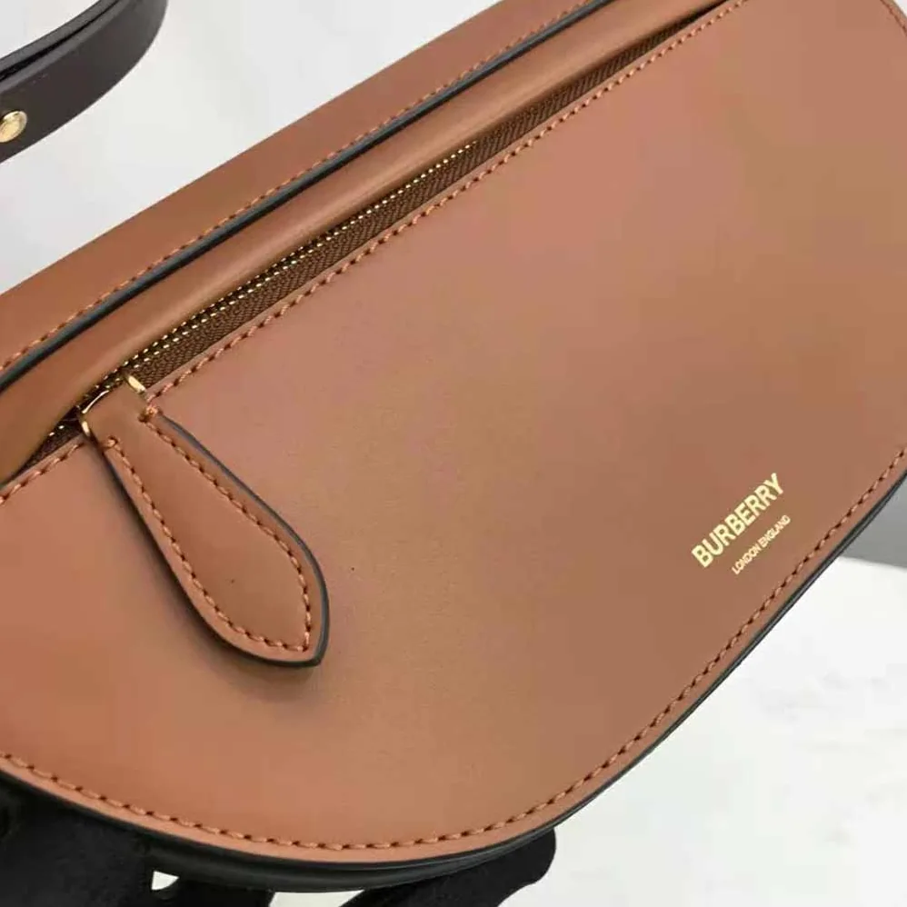 Burberry Small Leather Olympia Shoulder Bag for Women in Brown