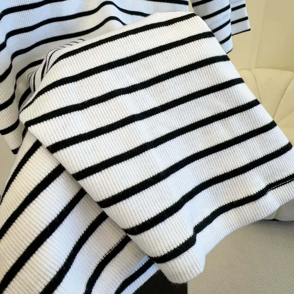 Celine Polo Shirt in Striped Silk Jersey for Women Celine Polo Shirt in Striped Silk Jersey for Women