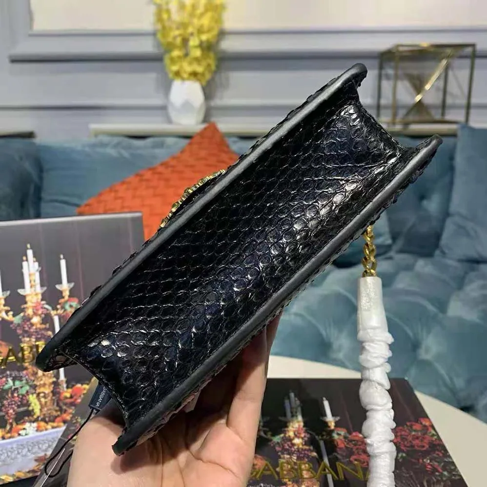 Dolce Gabbana D&G Small Devotion Bag in Python Skin for Women Dolce Gabbana D&G Small Devotion Bag in Python Skin for Women