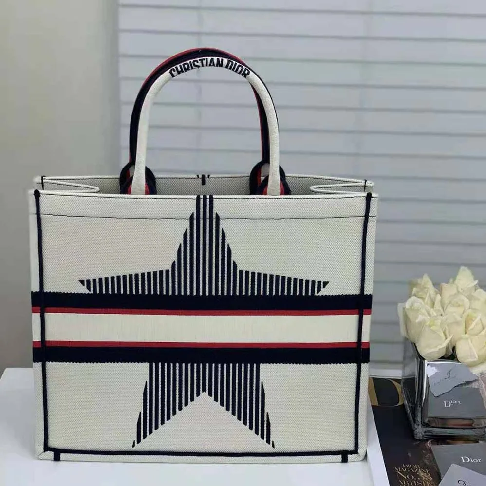 Dior Dioralps Dior Book Tote White Three for Women in Tone Embroidery Dior Dioralps Dior Book Tote White Three for Women in Tone Embroidery