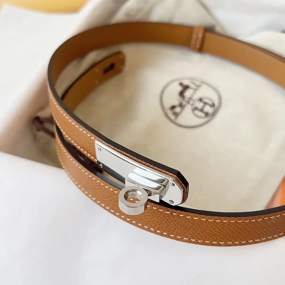 Hermes Kelly 18 Belt for Women in Brown