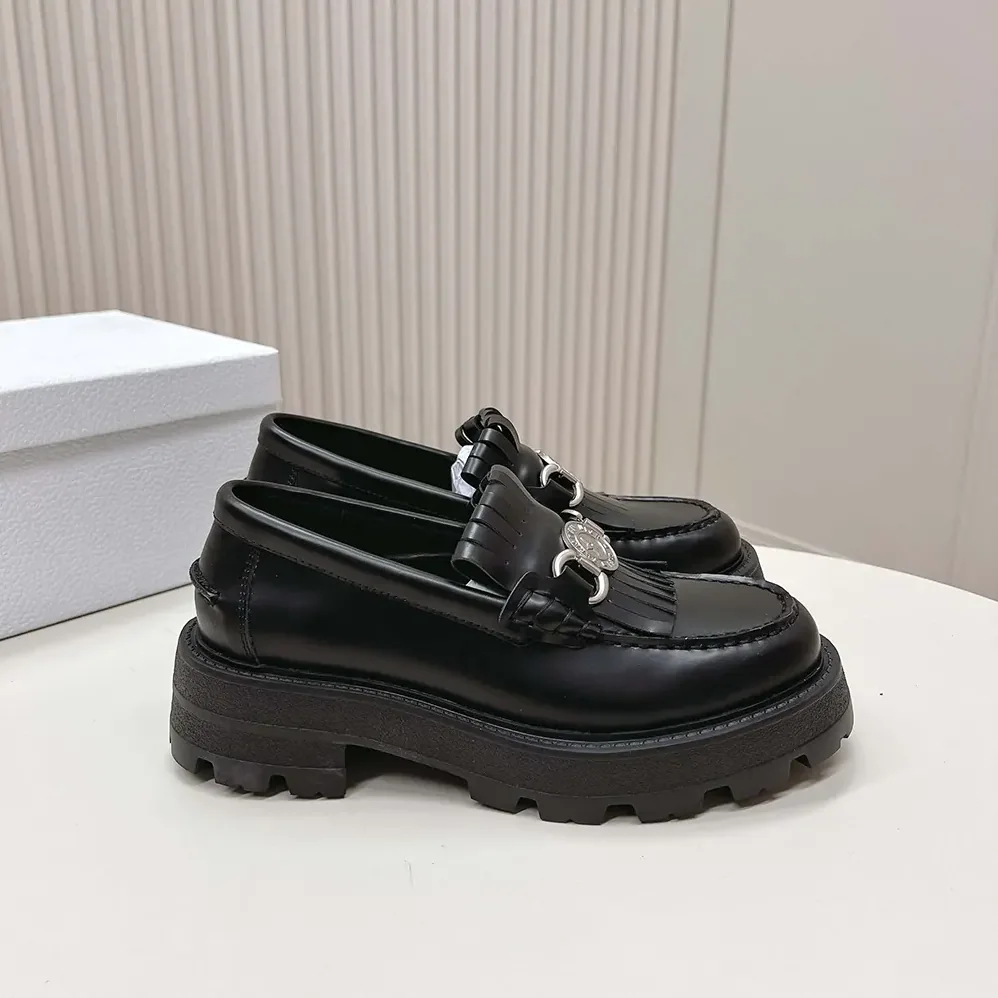 Dior Emblem Loafer Black Brushed Calfskin for Women Dior Emblem Loafer Black Brushed Calfskin for Women