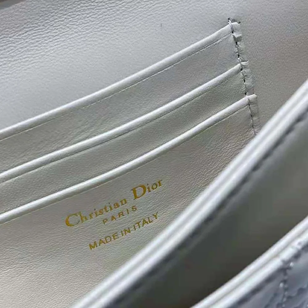 Dior Mini Miss Dior Bag White Cannage Lambskin for Women