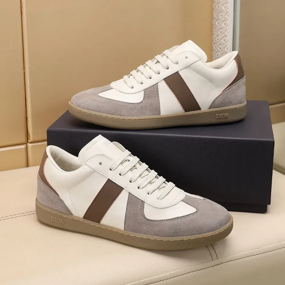 Dior B01 Matchpoint Sneaker Gray and White Smooth Calfskin with Gray Suede for Unisex Dior B01 Matchpoint Sneaker Gray and White Smooth Calfskin with Gray Suede for Unisex