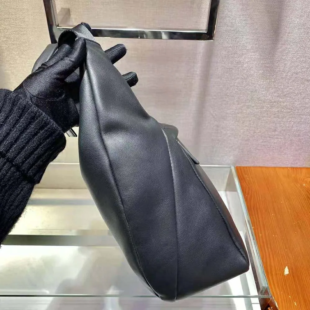 Prada Soft Leather Shoulder Bag for Men in Black Prada Soft Leather Shoulder Bag for Men in Black