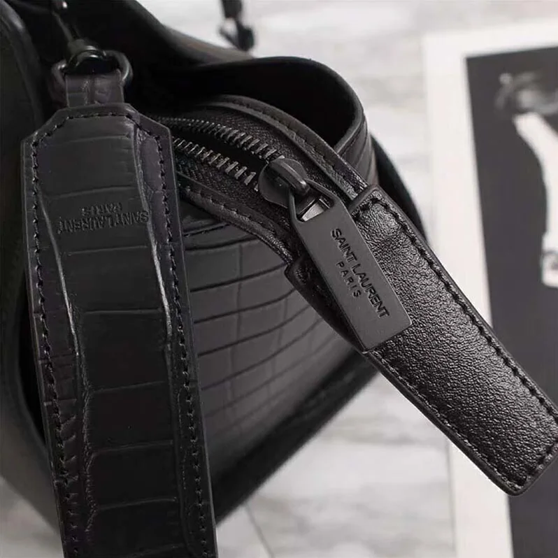 Saint Laurent YSL Downtown Small Cabas Smooth Crocodile Embossed for Women