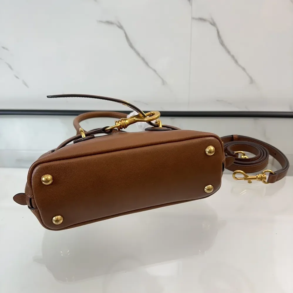 Miu Miu Aventure Nappa Leather Top-handle Bag for Women in Brown Miu Miu Aventure Nappa Leather Top-handle Bag for Women in Brown