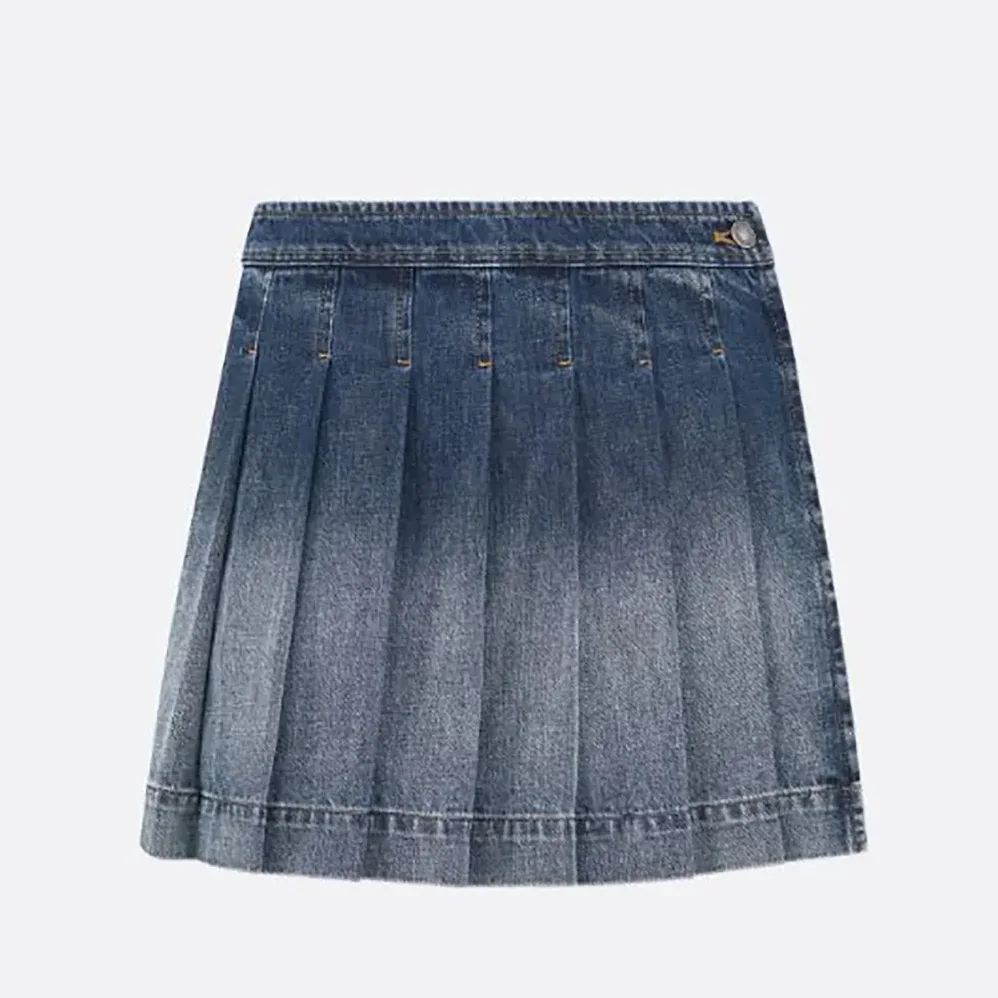Dior Wrap Miniskirt with Integrated Shorts Navy Blue Stonewashed Cotton Denim for Women Dior Wrap Miniskirt with Integrated Shorts Navy Blue Stonewashed Cotton Denim for Women