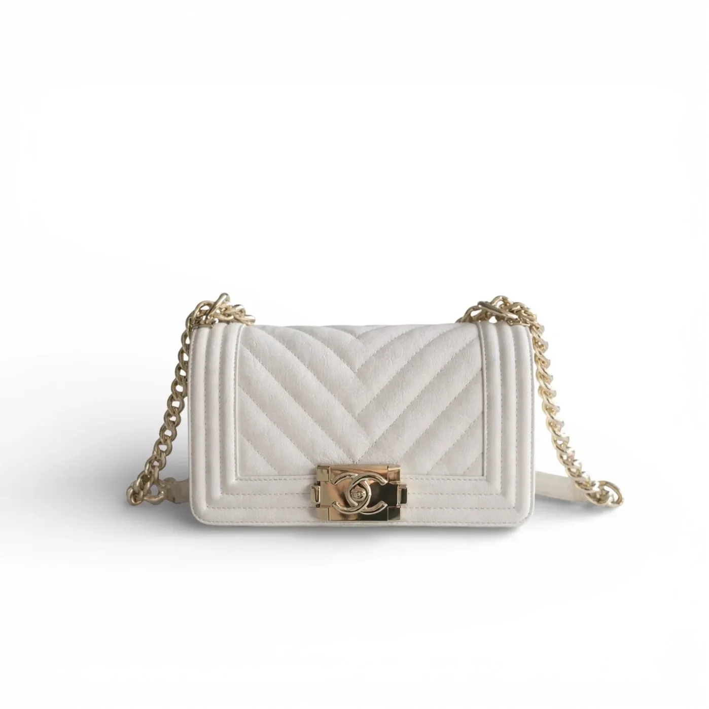 Chanel Mini Boy Flapbag White / Chanel Mini Boy Flapbag White /