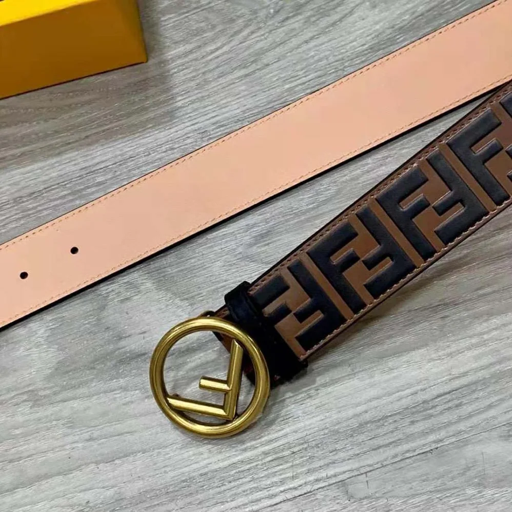 Fendi F is Fendi Belt Brown FF leather-8C0585A5TLF13VK for Women Fendi F is Fendi Belt Brown FF leather-8C0585A5TLF13VK for Women