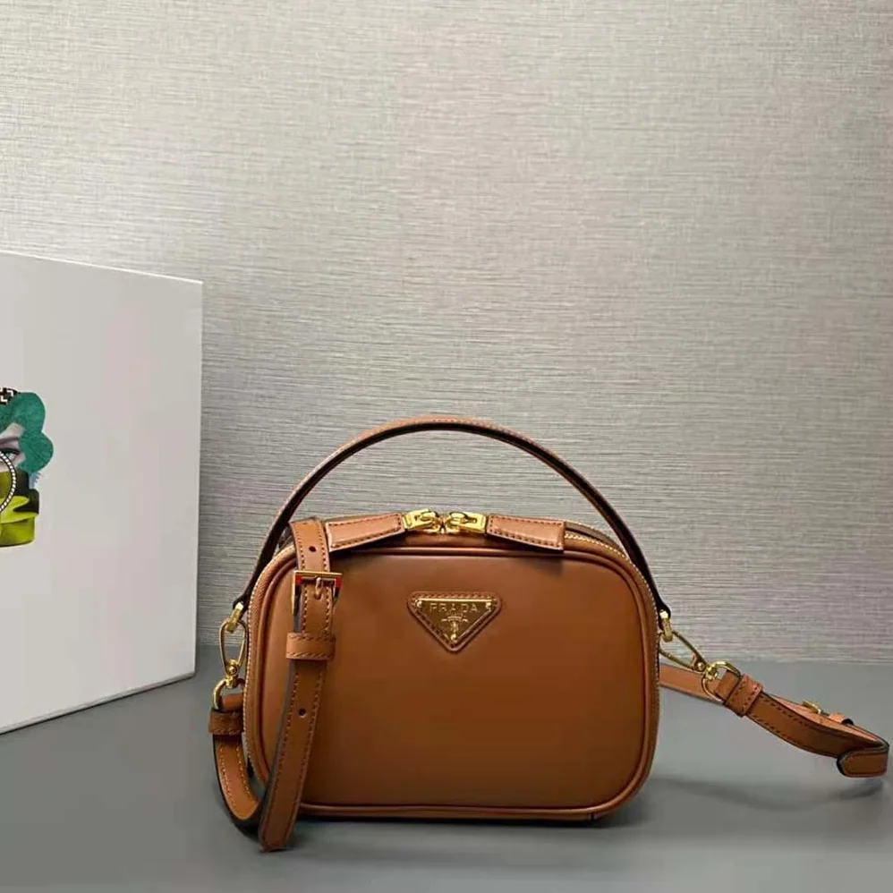 Prada Odette Leather Mini-bag for Women in Brown Prada Odette Leather Mini-bag for Women in Brown