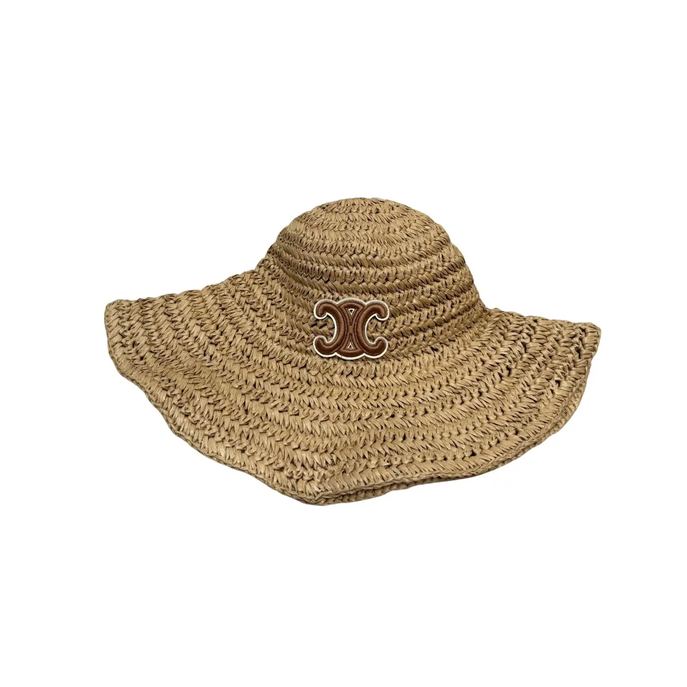 Celine Wide Brim Straw Hat Raffia Natural Tan / Celine Wide Brim Straw Hat Raffia Natural Tan /