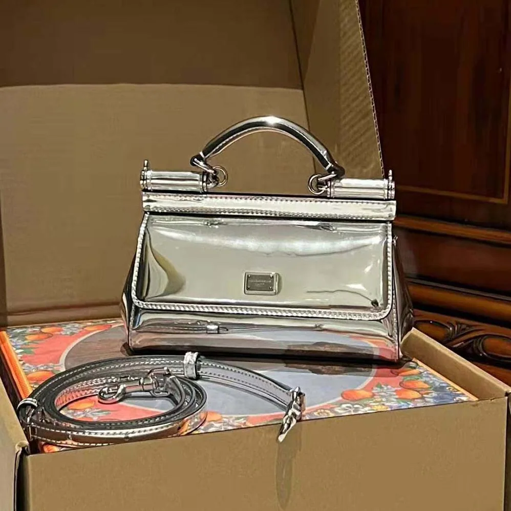 Dolce Gabbana D&G Small Sicily Handbag for Women in Silver