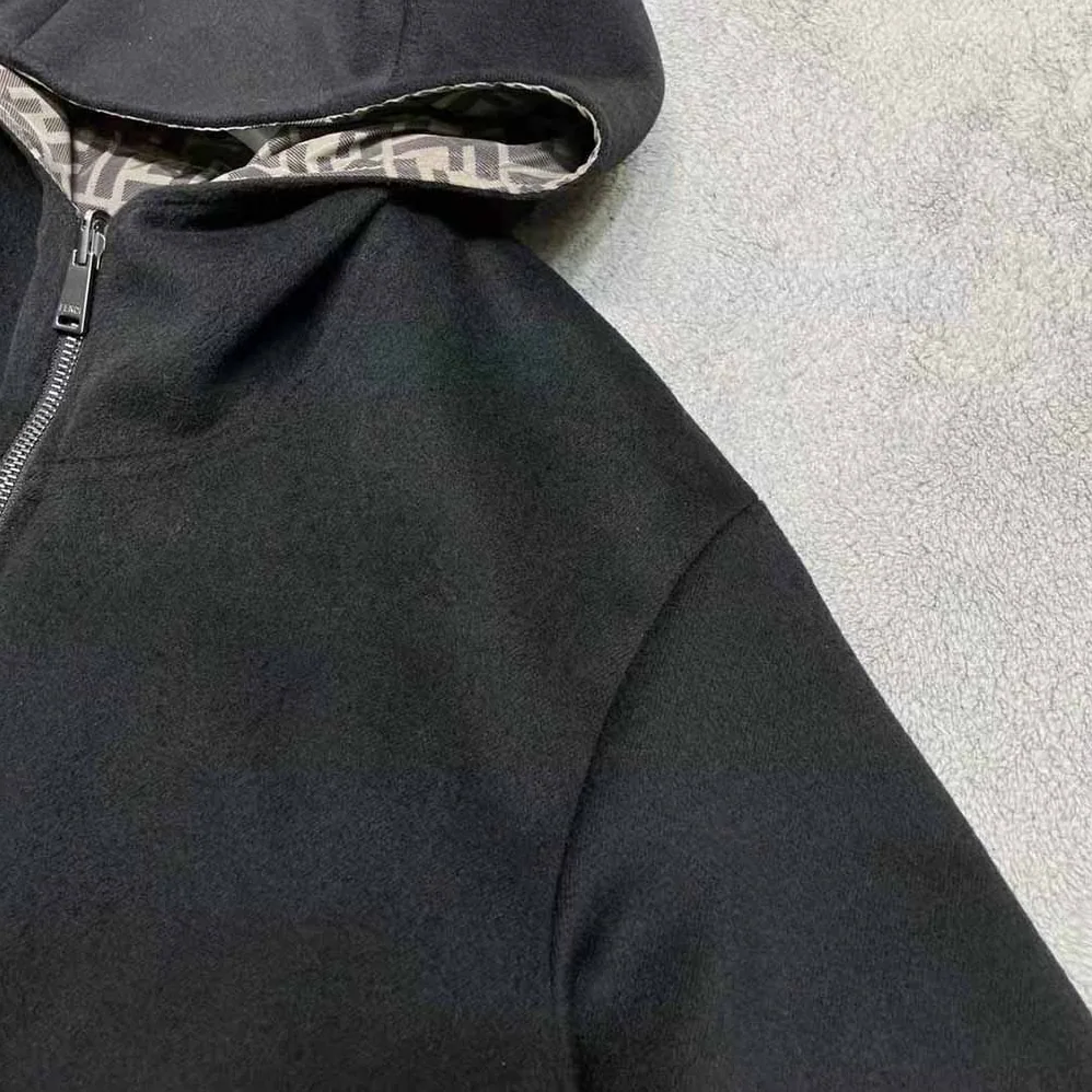Fendi Hooded Jacket with Patch Pockets and Wide for Women Fendi Hooded Jacket with Patch Pockets and Wide for Women