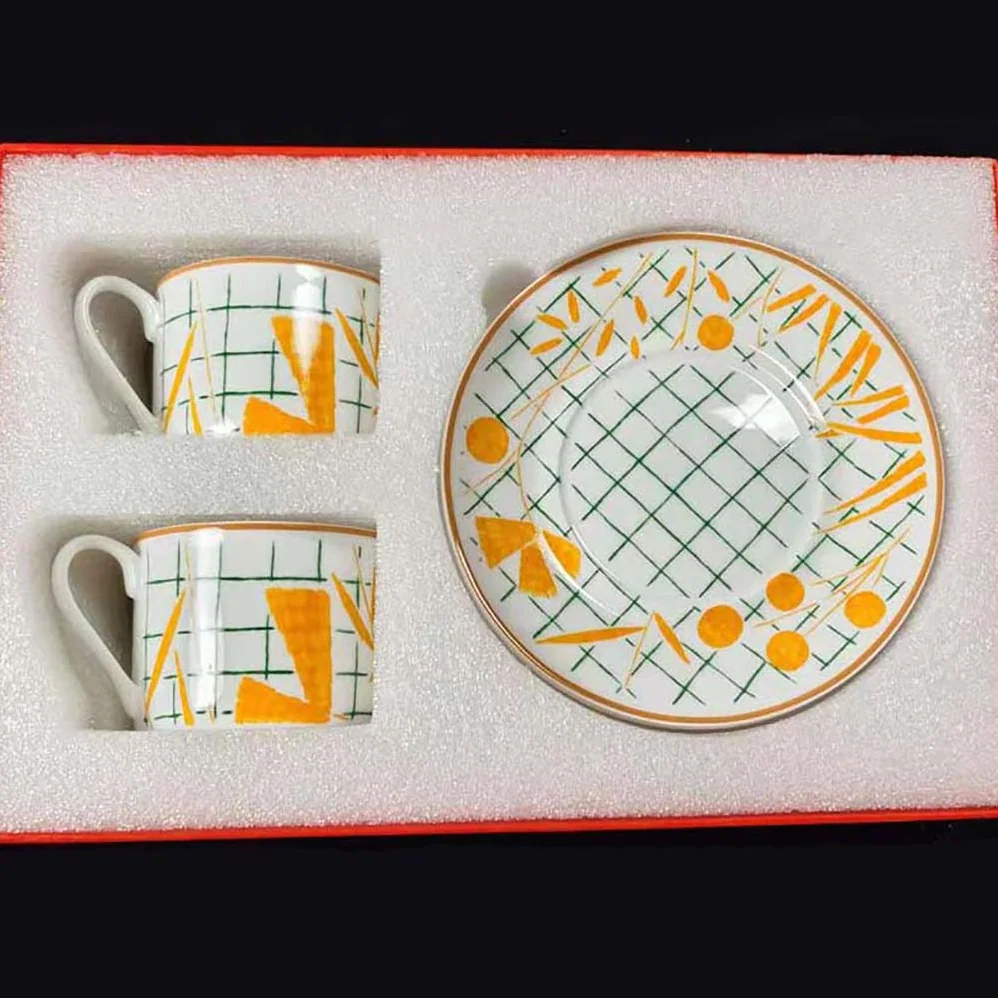 Hermes A Walk in the Garden Tea Cup and Saucer for Unisex Hermes A Walk in the Garden Tea Cup and Saucer for Unisex