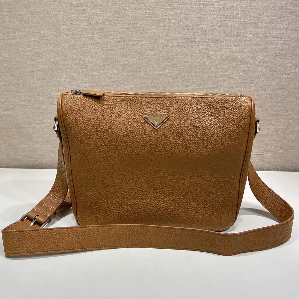 Prada Leather Shoulder Bag for Unisex in Brown