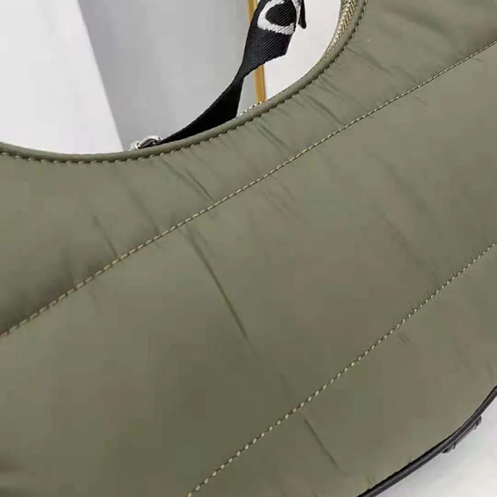 Celine Medium Ava Bag with Celine Strap in Quilted Nylon for Women in Green Celine Medium Ava Bag with Celine Strap in Quilted Nylon for Women in Green