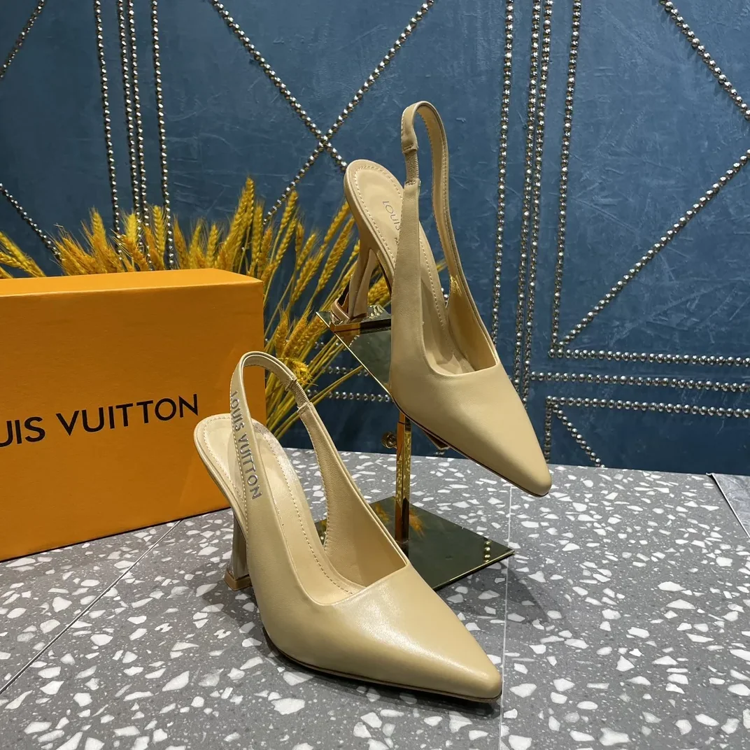 Louis Vuitton Sparkle Slingback Pump Beige