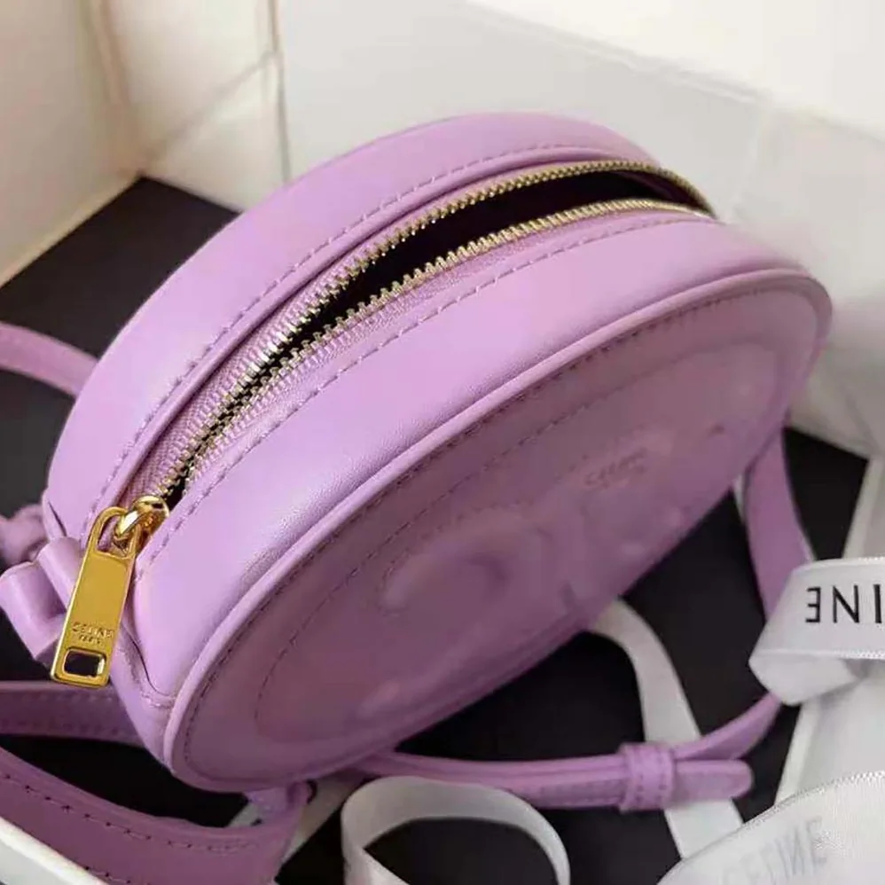 Celine Crossbody Oval Purse Cuir Triomphe in Smooth Calfskin for Women in Purple Celine Crossbody Oval Purse Cuir Triomphe in Smooth Calfskin for Women in Purple