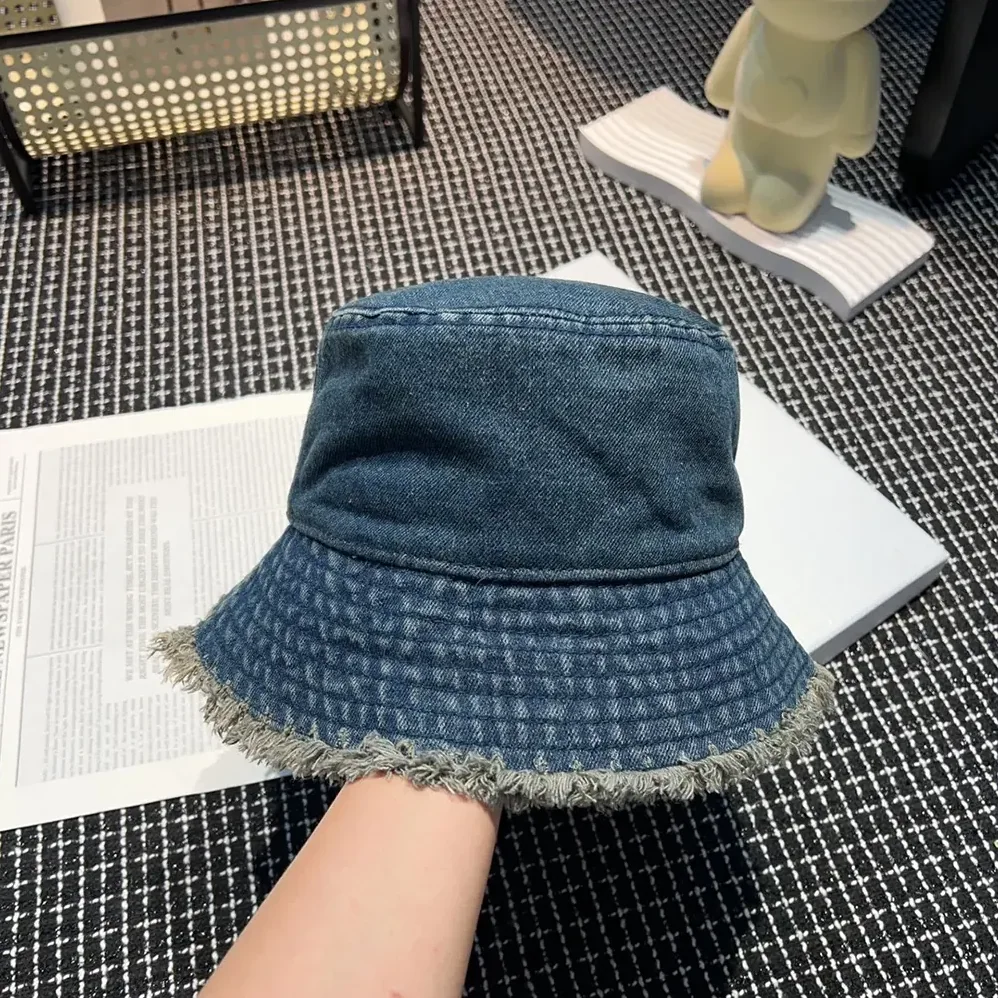 Celine Triomphe Bucket Hat in Dark Union Wash Denim for Women Celine Triomphe Bucket Hat in Dark Union Wash Denim for Women