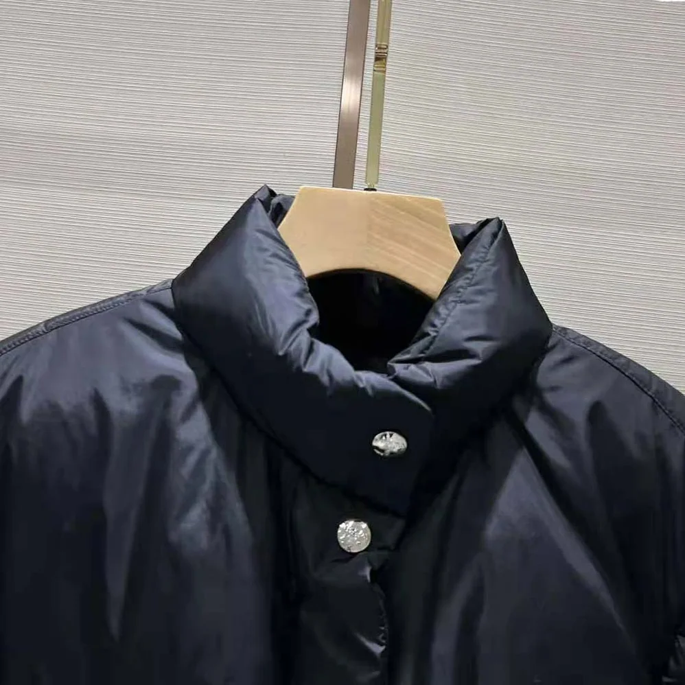 Prada Cropped Re-Nylon Down Jacket for Women in Black Prada Cropped Re-Nylon Down Jacket for Women in Black