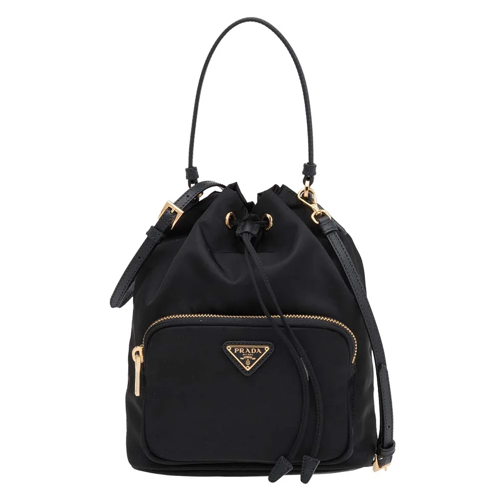 Prada Fabric Shoulder Bag for Unisex in Black Prada Fabric Shoulder Bag for Unisex in Black