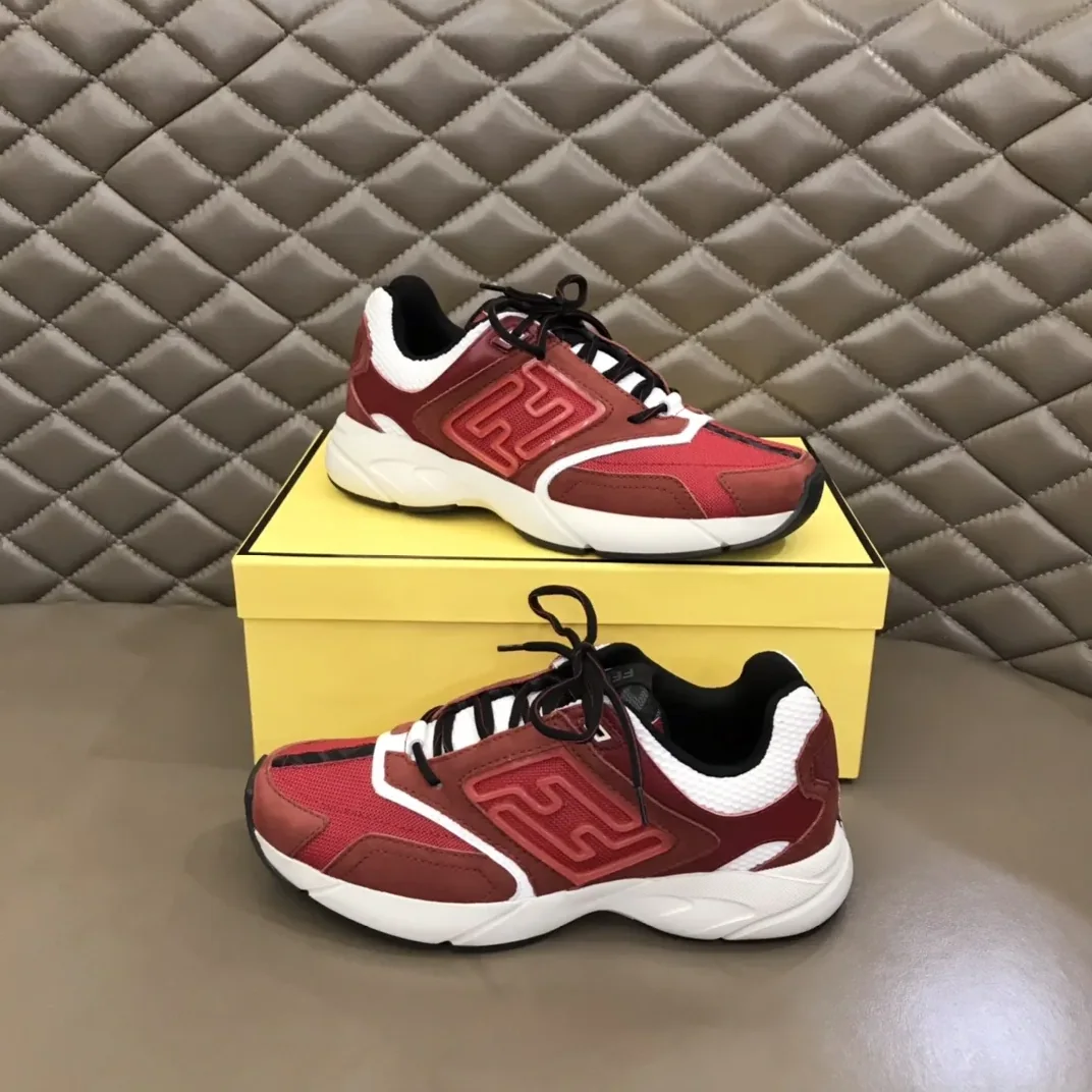 FD Fendi Faster Trainers Sneakers Burgundy 7E1555AKX6F1ICI FD Fendi Faster Trainers Sneakers Burgundy 7E1555AKX6F1ICI