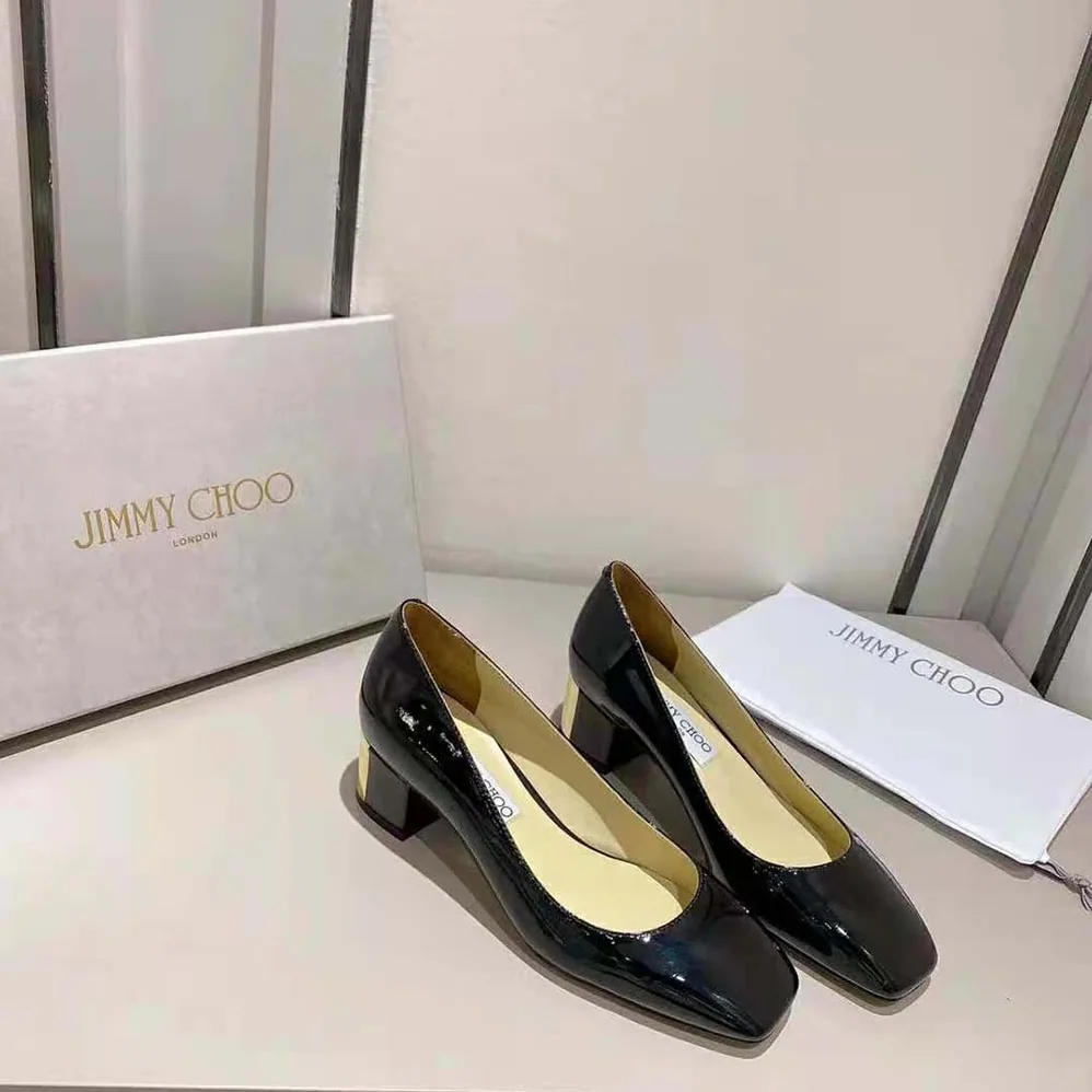 Jimmy Choo Rydea Pump 45 Black Nappa Leather Pumps for Women Jimmy Choo Rydea Pump 45 Black Nappa Leather Pumps for Women