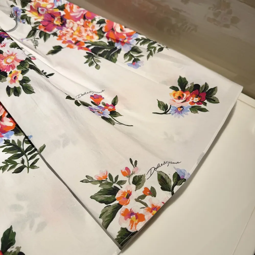 Dolce Gabbana D&G Flower Bouquet for Women in Print Cotton Dress