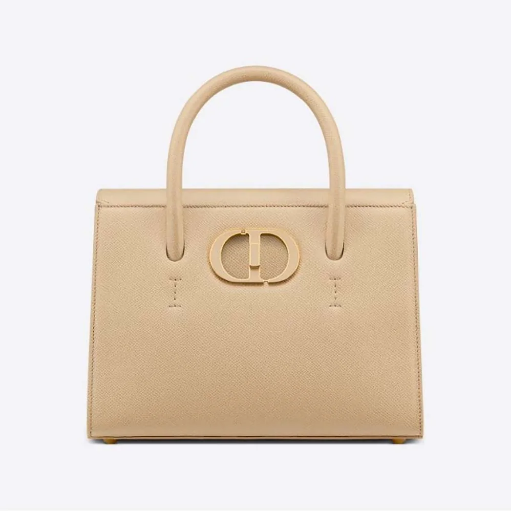 Dior Medium ST Honore Tote Latte Grained Calfskin for Women in Sandy