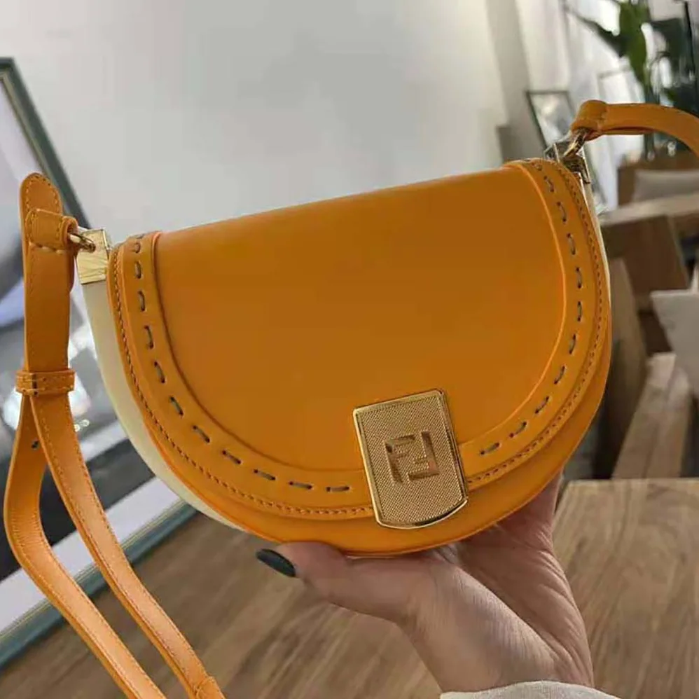 Fendi Moonlight Orange Leather Bag for Women