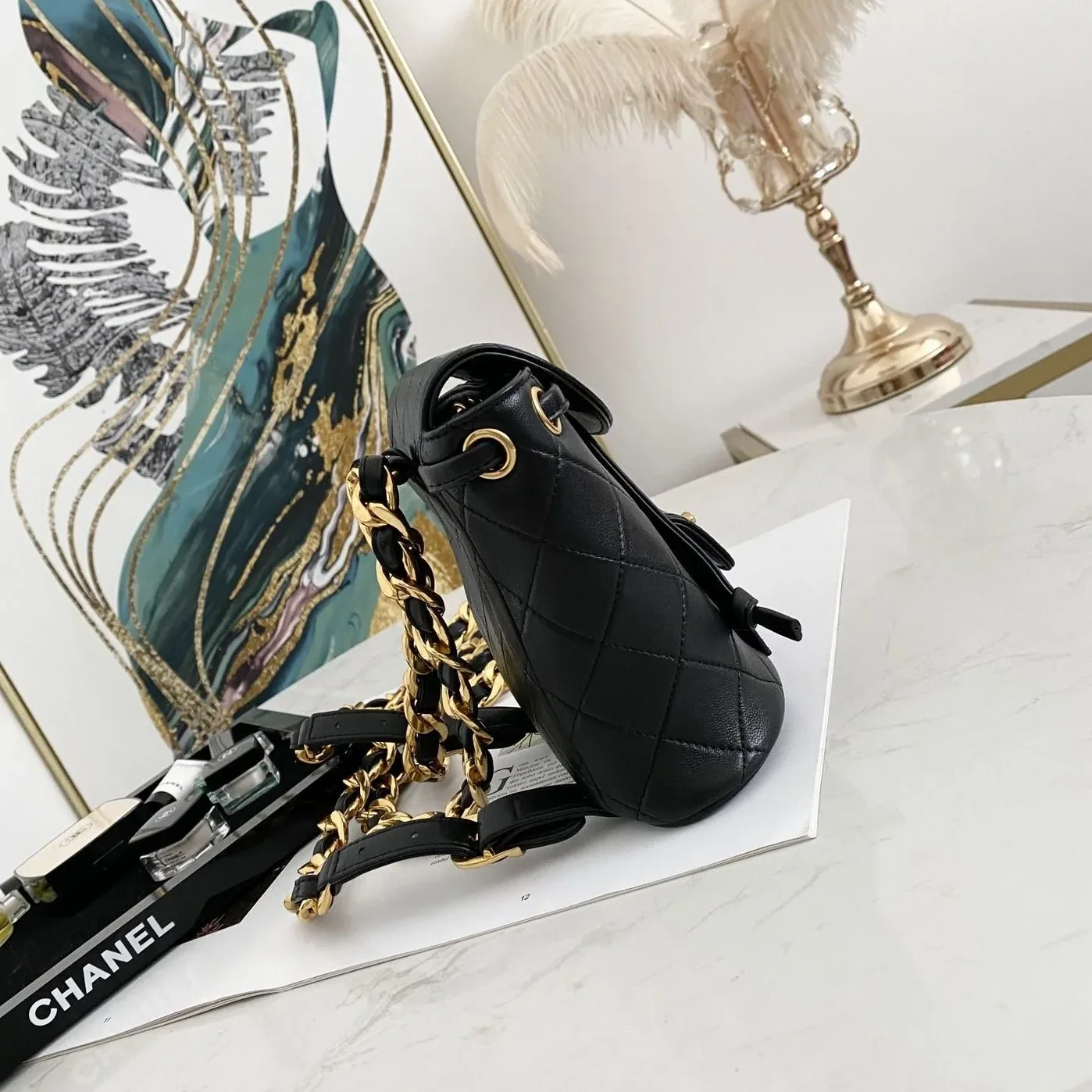 Chanel Small Vintage Duma Backpack Black / Chanel Small Vintage Duma Backpack Black /