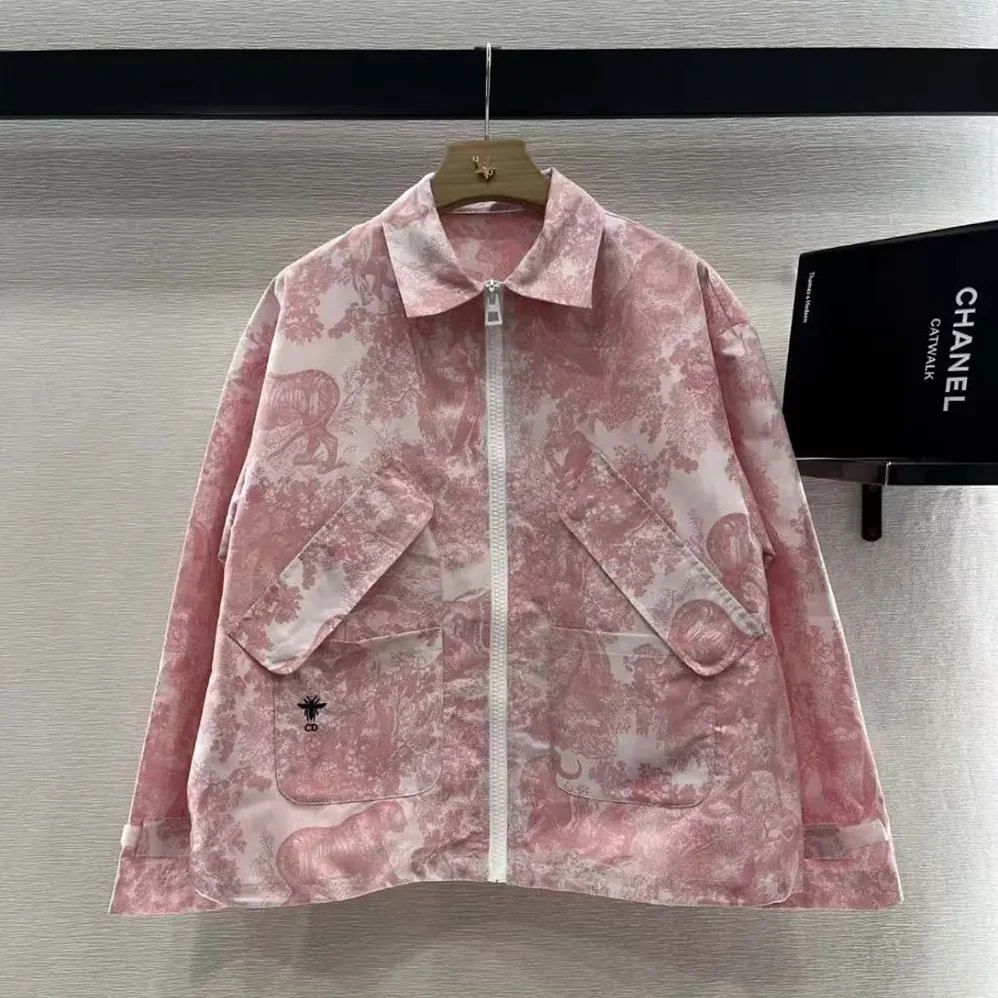 Dior Dioriviera Jacket White Jacquard Technical Taffeta for Women Dior Dioriviera Jacket White Jacquard Technical Taffeta for Women