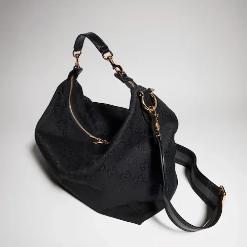 Gucci Brera Medium Crossbody Bag / Grey/ Black Gold Hardware A00B4O AAHHD 1094