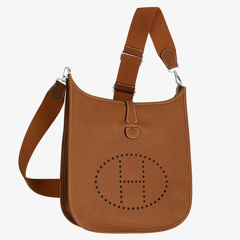 Hermes Evelyne III 33 Large Model Bag in Calfskin in Brown