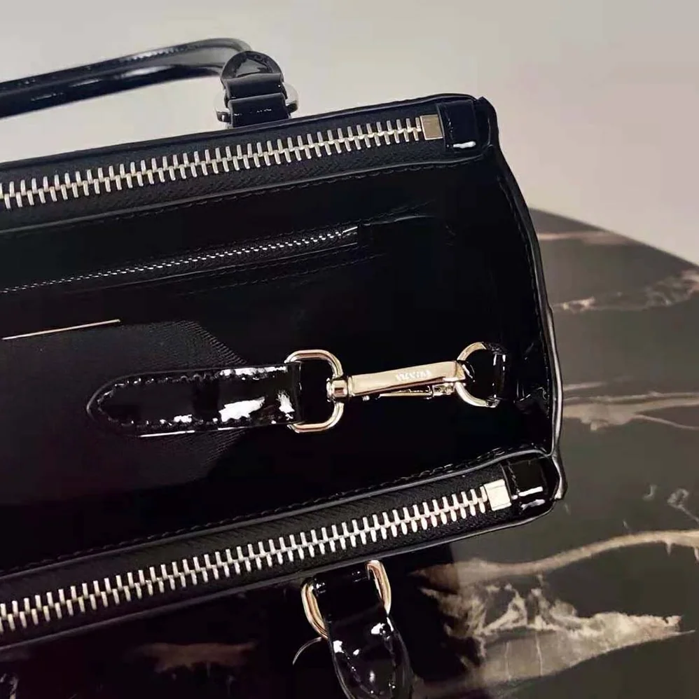 Prada Galleria Brushed Leather Small Bag for Women in Black Prada Galleria Brushed Leather Small Bag for Women in Black